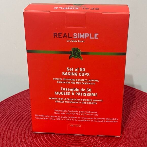 Real Simple Baking Cups Red and White 50 pieces NWT - Picture 5 of 5